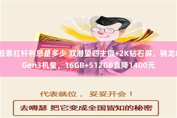 股票杠杆利息是多少 双潜望四主摄+2K钻石屏，骁龙8Gen3机皇，16GB+512GB直降1400元