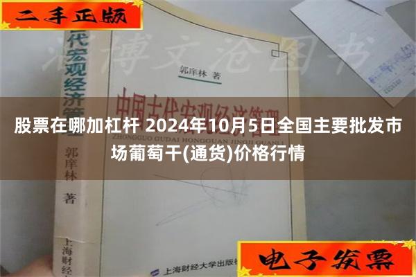 股票在哪加杠杆 2024年10月5日全国主要批发市场葡萄干(通货)价格行情