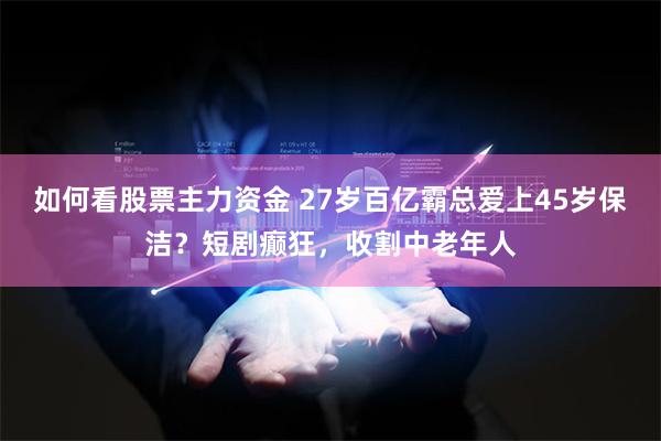 如何看股票主力资金 27岁百亿霸总爱上45岁保洁？短剧癫狂，收割中老年人